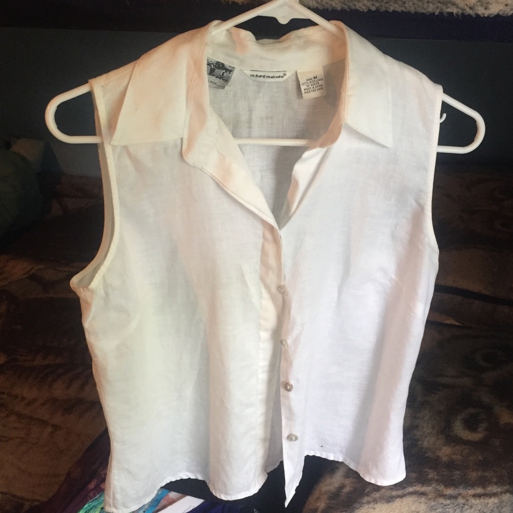 Richard Malcolm Irish Linen Sleeveless Top